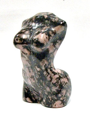 2" Rhodonite Stone Goddess Carving