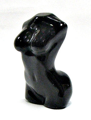 2" Black Onyx Stone Goddess Carving