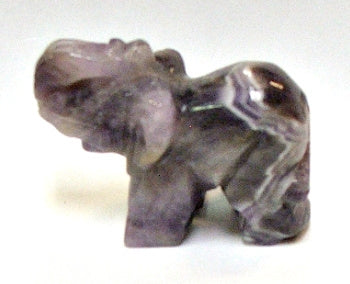 50mm Amethyst Stone Elephant Carving