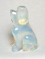 Opalite 2" Carved Dog