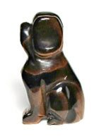 Tiger Eye 2" Carved Dog