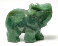 Green Aventurine Small Elephant 30x35mm