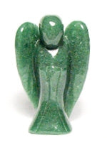 2" Green Aventurine Stone Angel Carving