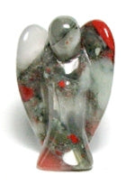 2" Bloodstone Stone Angel Carving
