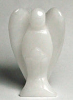 2" White Jade Stone Angel Carving