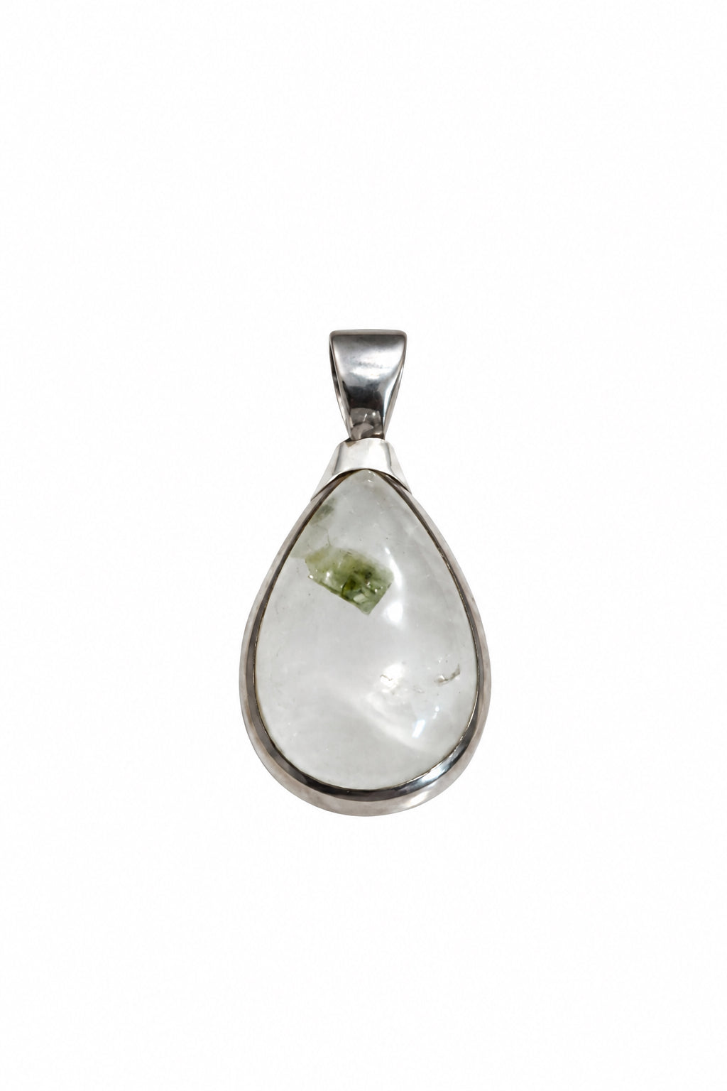 Green Tourmaline Sterling Silver Pendant