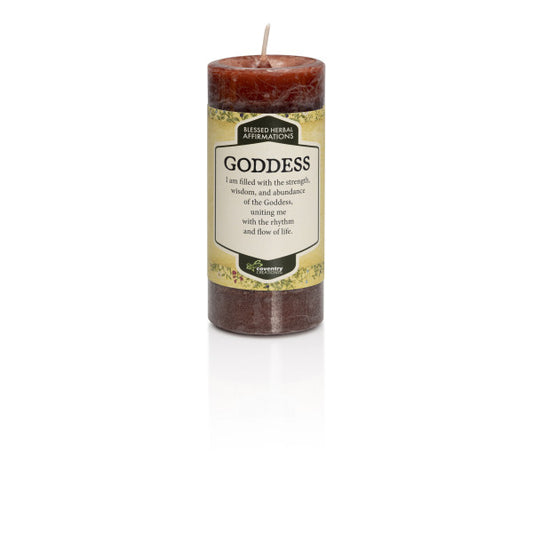 Goddess Blessed Herbal Affirmations Candle - Coventry Creations
