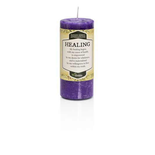 Healing Blessed Herbal Affirmations Candle - Coventry Creations
