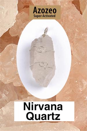 Nirvana Quartz .925 Sterling Silver Wire Wrap Pendant