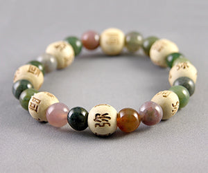 Agate Unexpected Miracles - 8MM With Karma Beads Bracelets - Lucky Karma Beads