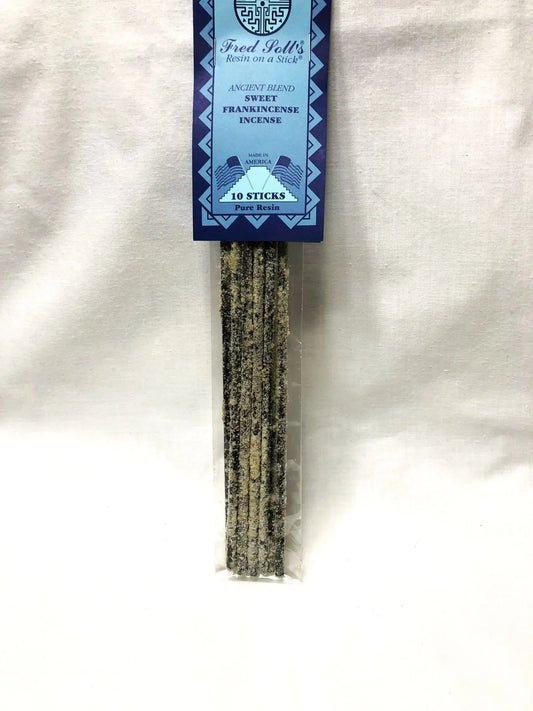 Ancient Blend Sweet Frankincense Pure Resin Incense 10 Sticks Per Pack