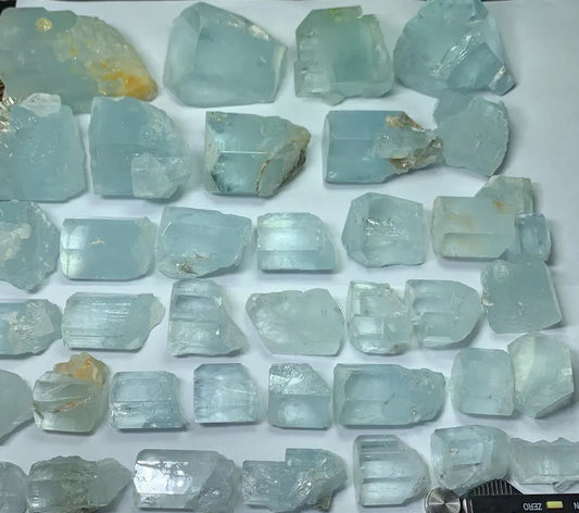 Aquamarine Naturally Polished Faceted Crystal - Nagar Valley, Pakistan