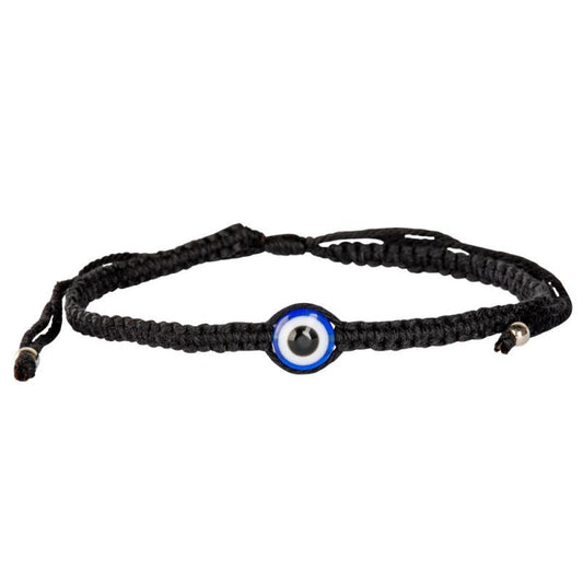 Evil Eye Single Bead Black String Adjustable Bracelets