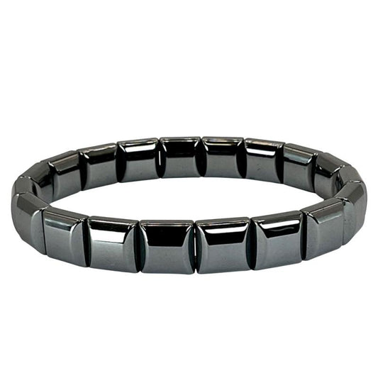 HEMATITE MEDIUM LINK STRETCH BRACELET