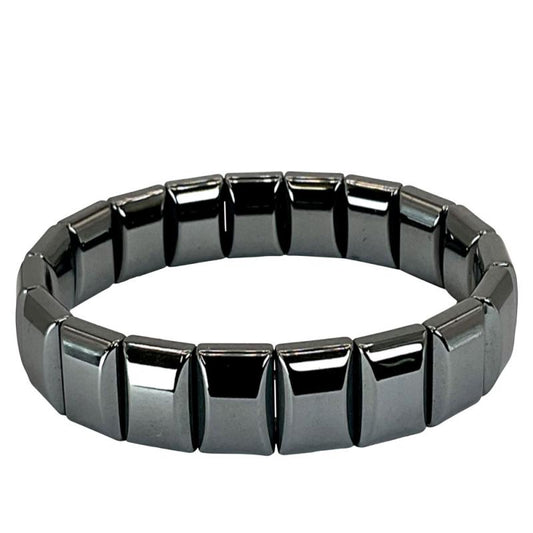 HEMATITE SMALL LINK STRETCH BRACELET