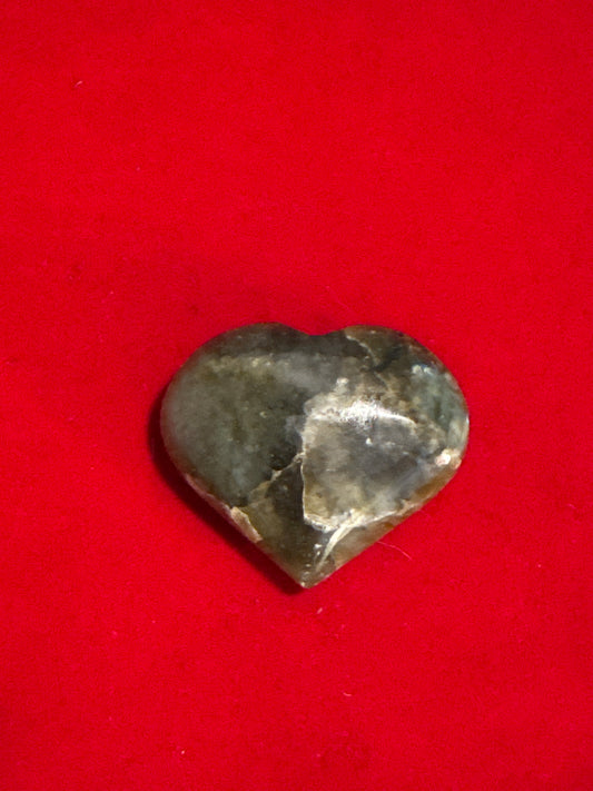 Heart Shaped Labradorite - Tumbled