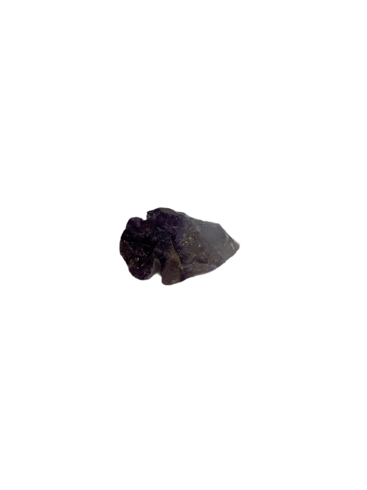Amethyst Arrow Head Crystal Raw with Display card