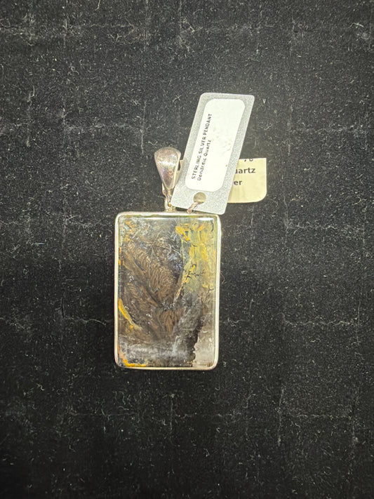 Dendritic Quartz .925 Sterling Silver Pendant