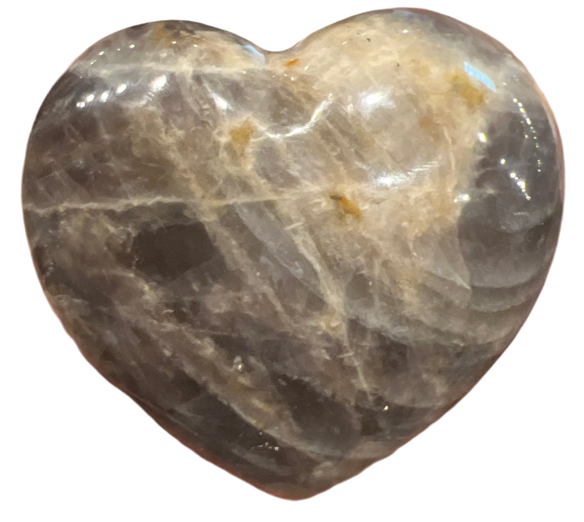 Black Moonstone Heart Shaped Crystal