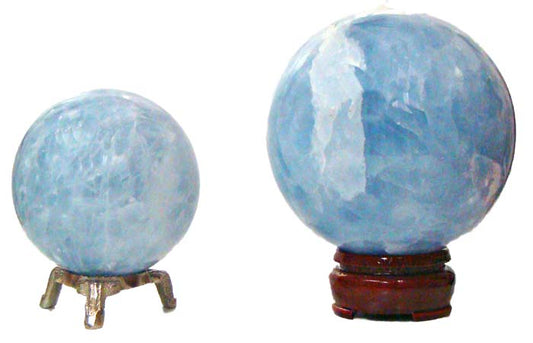 Blue Calcite Sphere Approx. 80mm Madagascar