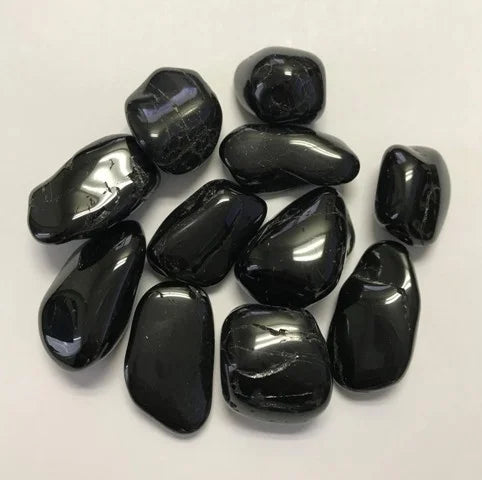 Black Tourmaline Tumbled Medium 1-1.25" - Brazil