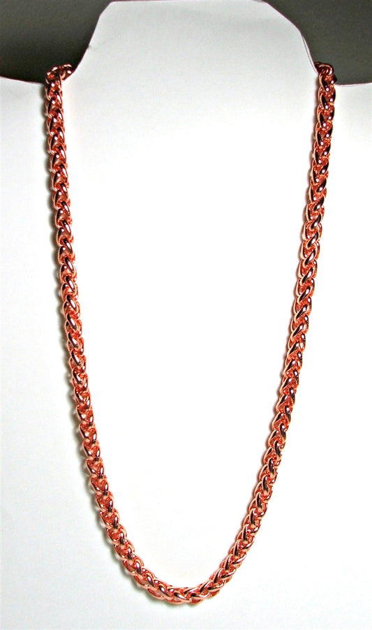 .999 Pure Copper Chain 7MM 22" 77 Grams Style 5