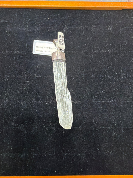 Hiddenite .925 Sterling Silver Pendant