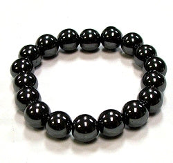 Hematite 12mm Beaded Bracelet