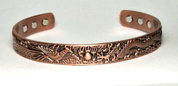 Pure Copper Cuff Bracelet With Magnetic Gauss Range 1200-1500 Style #047