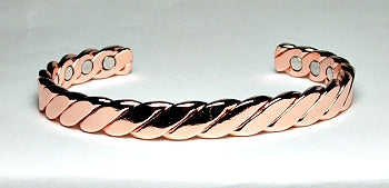 Pure Copper Cuff Bracelet With Magnetic Gauss Range 1200-1500 Style #225
