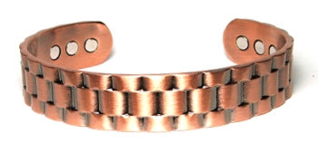 Pure Copper Cuff Bracelet With Magnetic Gauss Range 1200-1500 Style #253