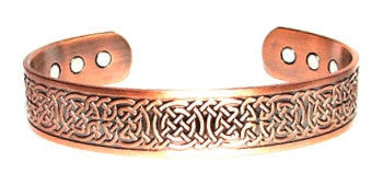 Pure Copper Cuff Bracelet With Magnetic Gauss Range 1200-1500 Style #354-AC