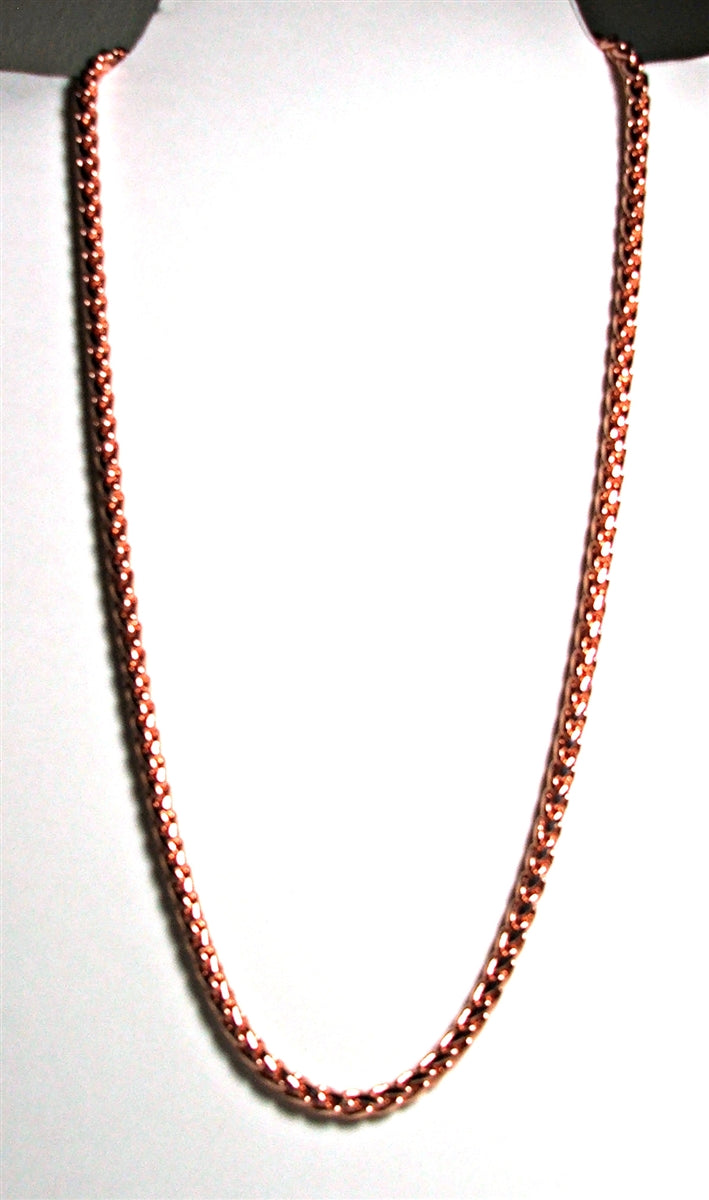 .999 Pure Copper Chain 7MM 22" 65 Grams Style 14