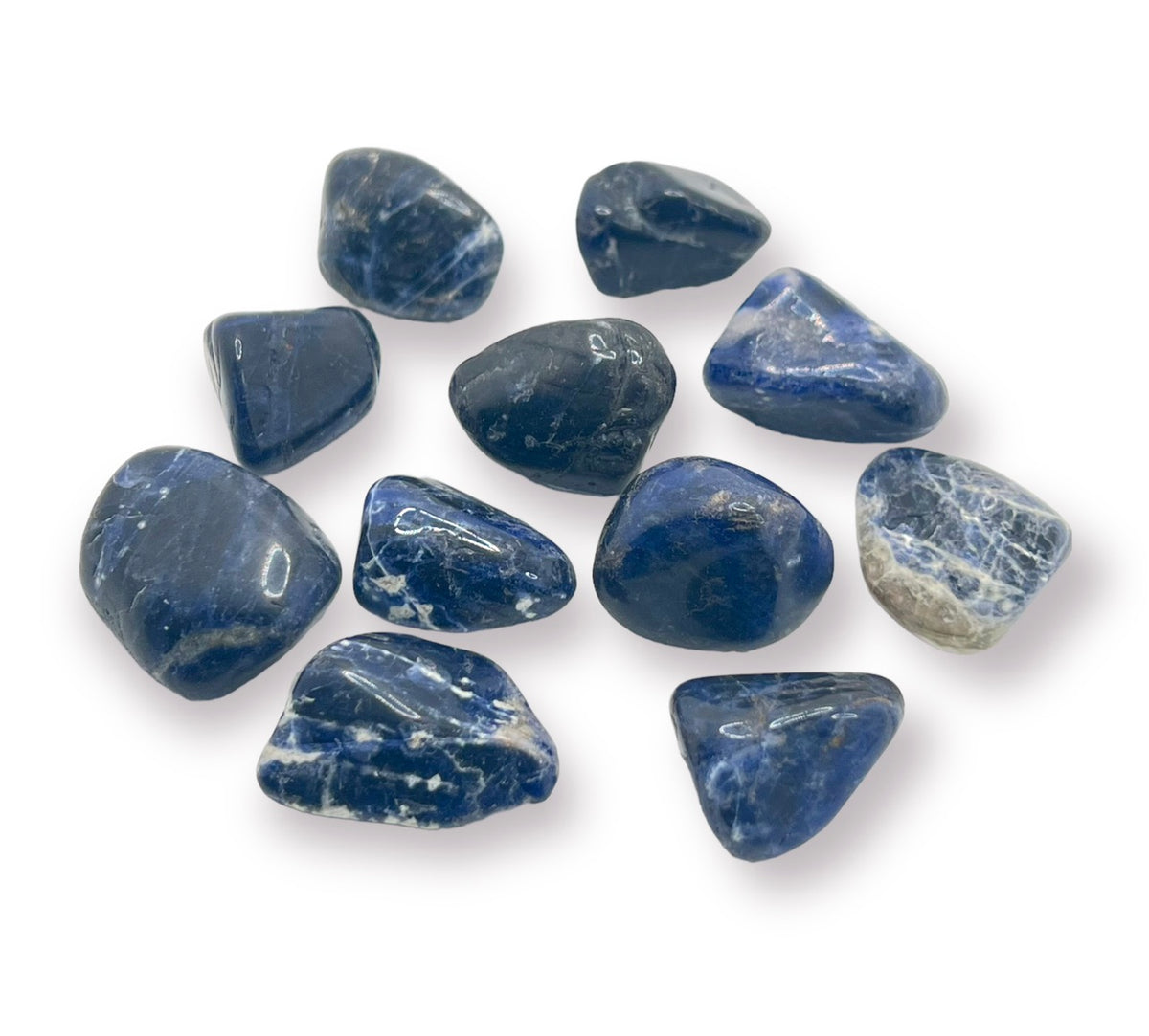 Sodalite Crystal Tumbled, tumbled stone at Namaste Bookshop near Union Square, NYC