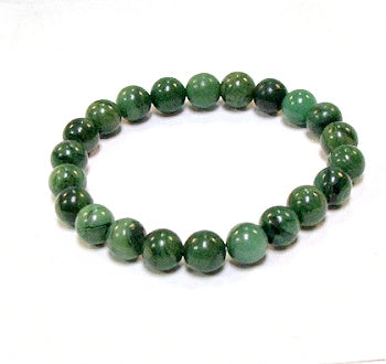 African Jade 8MM Round Beaded Bracelet
