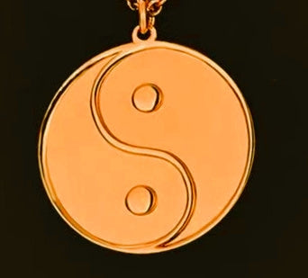 Yin Yang Etched .999 Pure Copper 1oz Amulet 50mm 1.5" Pendant