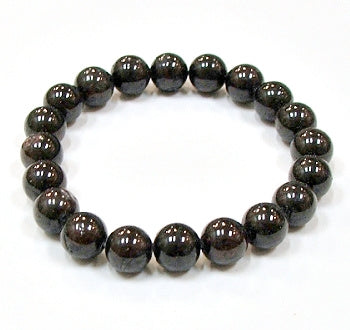 Garnet 10mm Round Beaded Bracelet