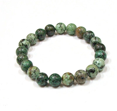 African Turquoise 8MM Round Beaded Bracelet