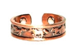 Pure Copper Ring With Magnetic Gauss Range 1200-1500 Style #CR074AC