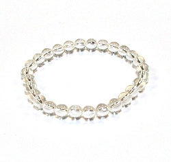 Clear Quartz 6mm 7" Small Wrist Round Beaded Bracelets