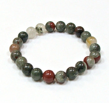 Bloodstone African (Seftonite) 8MM Beaded Bracelet