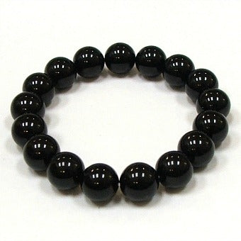 Black Onyx 12mm Round Beaded Bracelets