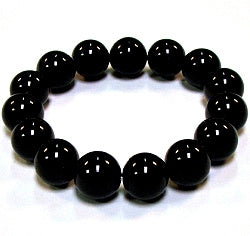 Black Onyx 14mm Round Beaded Bracelets