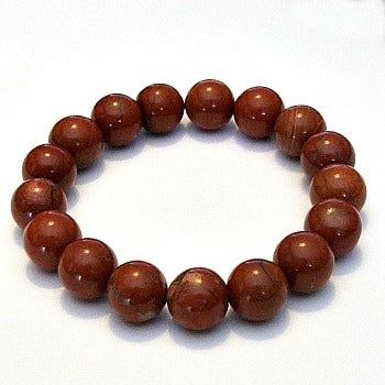Red Jasper 12mm Round Beaded Bracelets