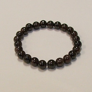 Garnet 8MM Round Beaded Bracelet