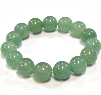 Green Aventurine 14mm Round Beaded Bracelets