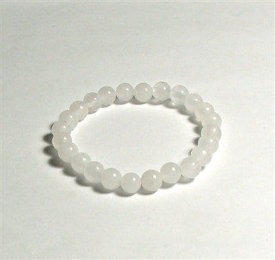 White Jade XS Wrist 6mm Beaded Bracelets For Kids