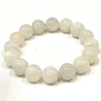 Moonstone 12mm Round Beaded Bracelet