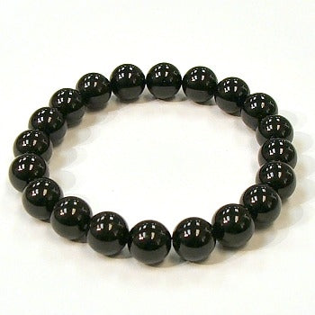 Black Tourmaline 10mm Beaded Bracelet