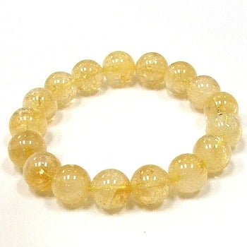 Citrine 12mm Round Beaded Bracelets